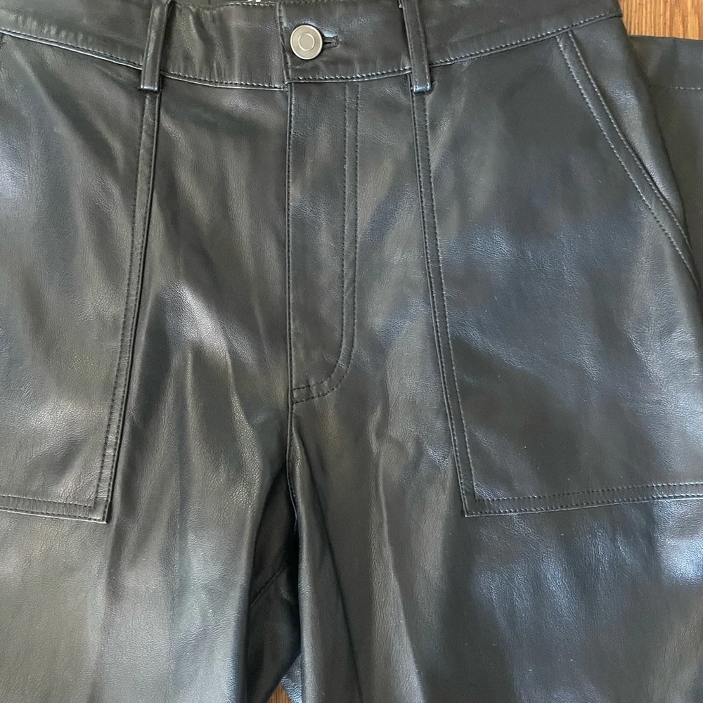 7 For All Mankind Faux Leather Cargo Pants - Picture 9 of 16